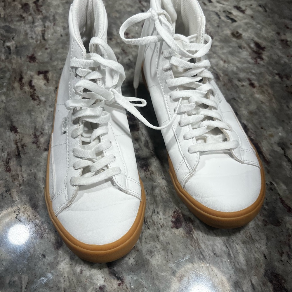Lugz Kids Cinch Hi White Vegan Leather Sneakers